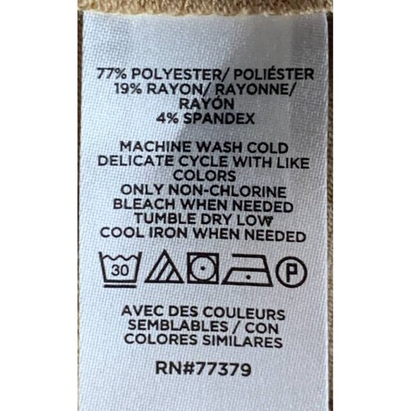 Ann Taylor Women Knit Long Sleeve Sweater Size Small S Beige Button Mock NWT New - Picture 6 of 6